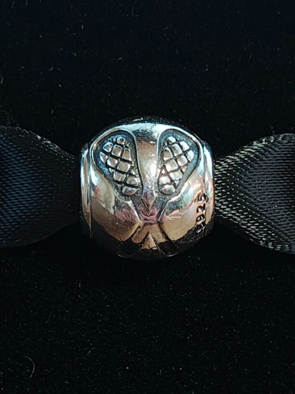 Authentic Pandora Retired Lacrosse Charm 791271 Sterling Silver Sports Bead